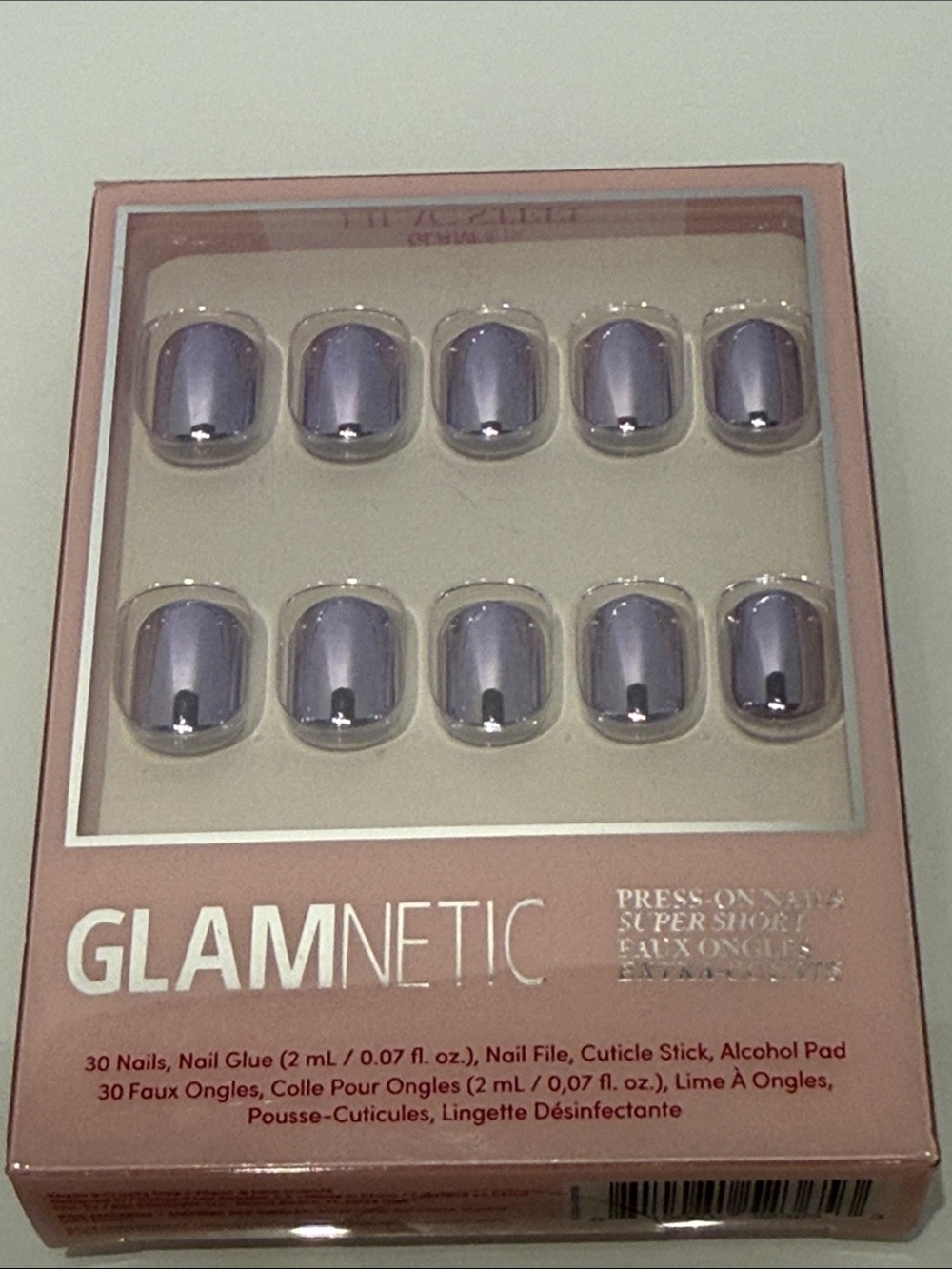 GLAMnetic Metallic Lavender Press-On Nail Set